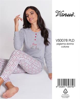 VANUE VS0078 PLD PIGIAMA DONNA M/L COTONE