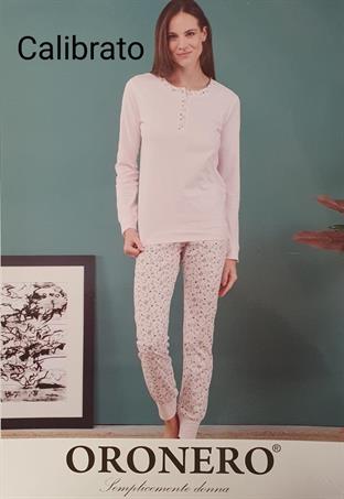 ORO NERO OD389/B PIGIAMA DONNA M/L CALIBRATO COTONE