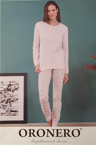 ORO NERO OD389 PIGIAMA DONNA M/L COTONE