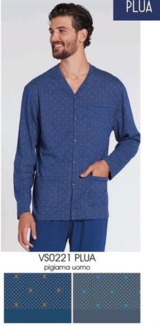 VANUE VS0221 PLUA PIGIAMA UOMO M/L APERTO COTONE
