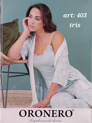 ORONERO 403 PIGIAMA DONNA 3 PEZZI