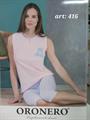 ORONERO 416 PIGIAMA DONNA PINOCCHIETTO SMANICATO