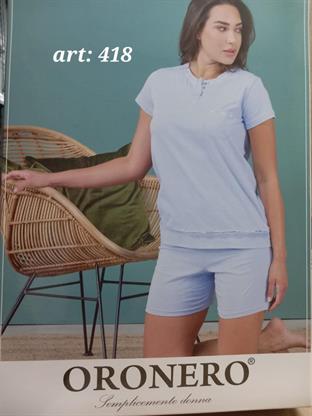 ORONERO 418 PIGIAMA DONNA CORTO M/M