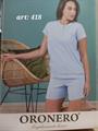 ORONERO 418 PIGIAMA DONNA CORTO M/M