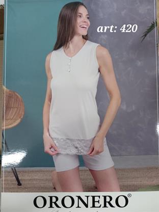 ORONERO 420 PIGIAMA DONNA CORTO SMANICATO
