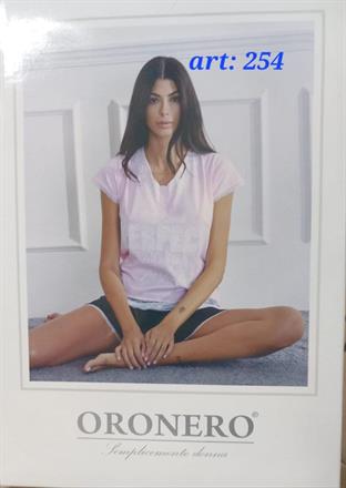 ORONERO 254 PIGIAMA DONNA CORTO M/M