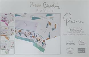 P.CARDIN PEONIA SERVIZIO X12 TOVAGLIA COTONE PANAMA