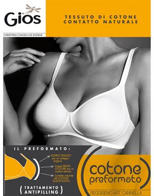 GIOS CANNELLA REGGISENO S/FERRETTO COTONE COPPA-B
