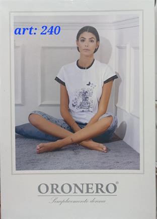 ORO NERO OD240 PIGIAMA DONNA M/M PINOCCHIETTO