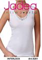 JADEA 9201 CANOTTA DONNA INTERLOCK S/L PIZZO MACRAME'