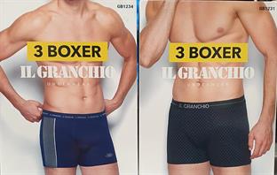 IL GRANCHIO BOXER TRIS UOMO MODA MODELLI ASSORTITI