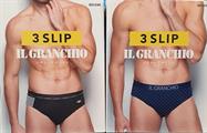 IL GRANCHIO SLIP TRIS UOMO MODA MODELLI ASSORTITI