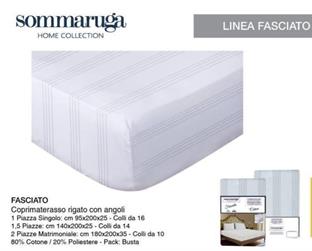 SOMMARUGA COPRIMATERASSO MATRIM. FASCIATO RIG.CON ANGOLI