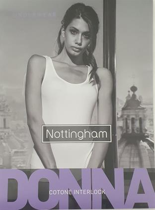NOTTINGHAM SOFFIO CANOTTA DONNA S/L INTERLOCK CALIBR.BIANCO