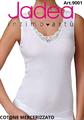 JADEA 9001 CANOTTA DONNA COTONE S/L PIZZO MACRAME'