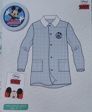 DISNEY MICKEY GREMBIULE ASILO QUADRETTI CELESTE