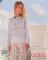 JADEA 3191 PIGIAMA DONNA CT.8PZ COL.GRIGIO-BIANCO TG.S/XL