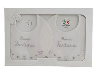 MIO PICCOLO 205 SET BAVETTE 2PZ RICAMATE DIS.349